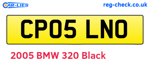 CP05LNO are the vehicle registration plates.