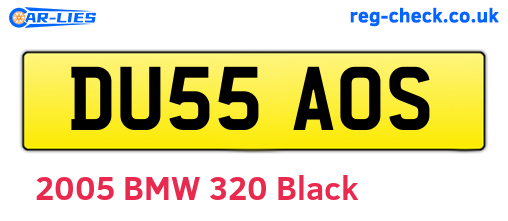 DU55AOS are the vehicle registration plates.