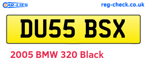 DU55BSX are the vehicle registration plates.