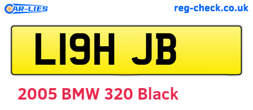 L19HJB are the vehicle registration plates.