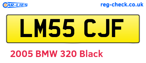 LM55CJF are the vehicle registration plates.