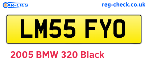 LM55FYO are the vehicle registration plates.