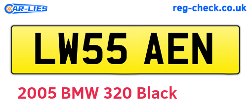 LW55AEN are the vehicle registration plates.