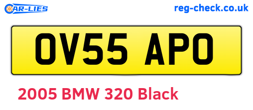 OV55APO are the vehicle registration plates.
