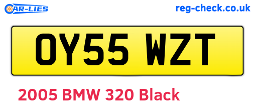 OY55WZT are the vehicle registration plates.