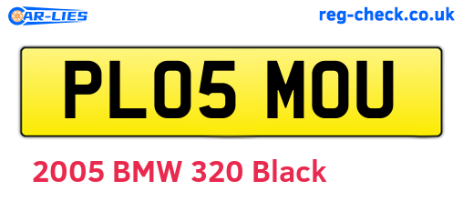 PL05MOU are the vehicle registration plates.