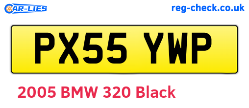 PX55YWP are the vehicle registration plates.