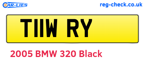 T11WRY are the vehicle registration plates.