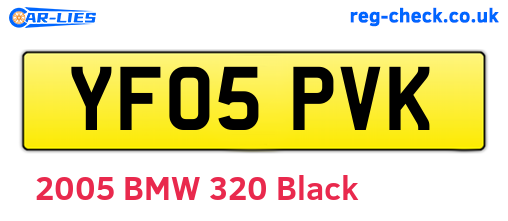 YF05PVK are the vehicle registration plates.