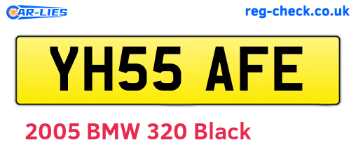 YH55AFE are the vehicle registration plates.