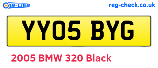 YY05BYG are the vehicle registration plates.