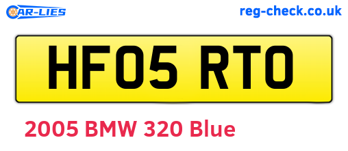 HF05RTO are the vehicle registration plates.