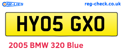 HY05GXO are the vehicle registration plates.
