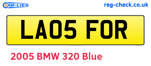 LA05FOR are the vehicle registration plates.