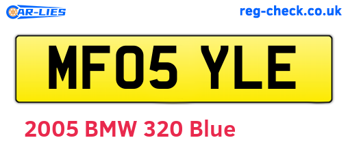 MF05YLE are the vehicle registration plates.