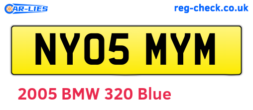 NY05MYM are the vehicle registration plates.