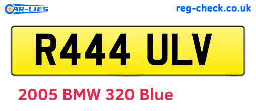 R444ULV are the vehicle registration plates.