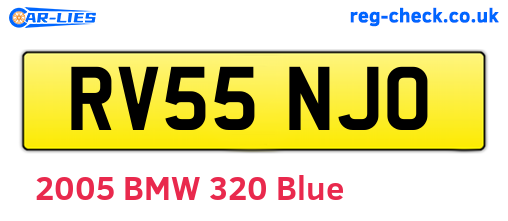 RV55NJO are the vehicle registration plates.