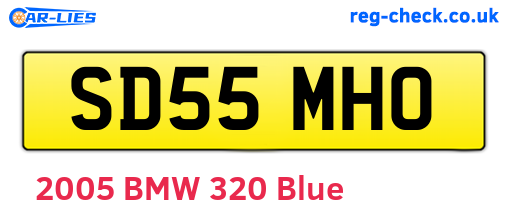 SD55MHO are the vehicle registration plates.