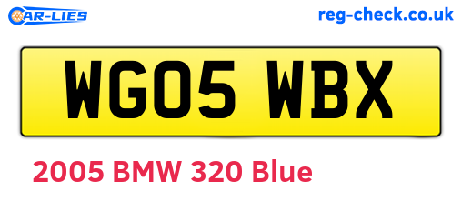 WG05WBX are the vehicle registration plates.