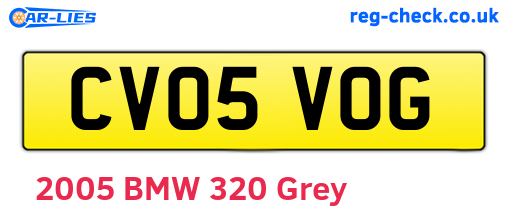 CV05VOG are the vehicle registration plates.