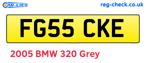FG55CKE are the vehicle registration plates.