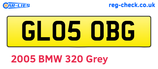GL05OBG are the vehicle registration plates.