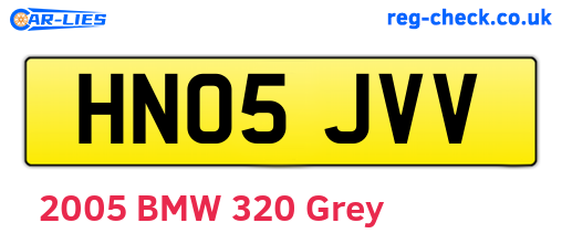 HN05JVV are the vehicle registration plates.