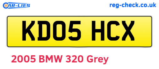 KD05HCX are the vehicle registration plates.