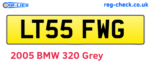 LT55FWG are the vehicle registration plates.