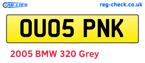 OU05PNK are the vehicle registration plates.