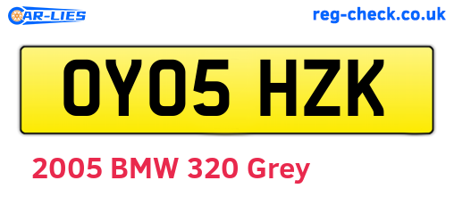 OY05HZK are the vehicle registration plates.