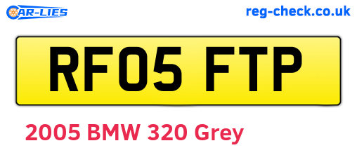RF05FTP are the vehicle registration plates.