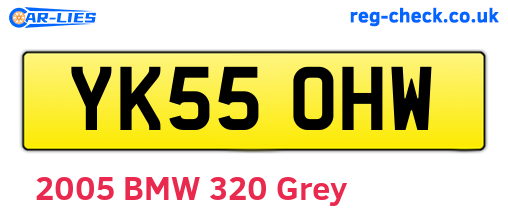 YK55OHW are the vehicle registration plates.