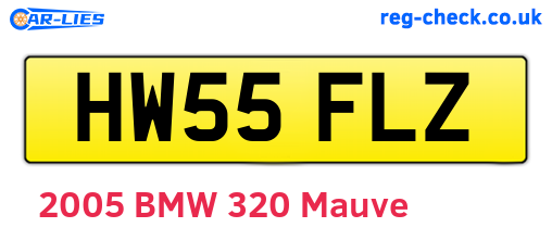 HW55FLZ are the vehicle registration plates.