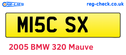 M15CSX are the vehicle registration plates.