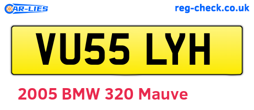 VU55LYH are the vehicle registration plates.