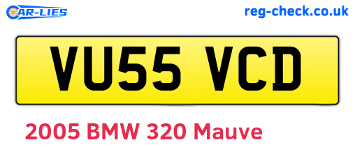 VU55VCD are the vehicle registration plates.
