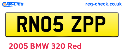 RN05ZPP are the vehicle registration plates.