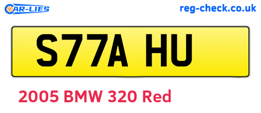 S77AHU are the vehicle registration plates.