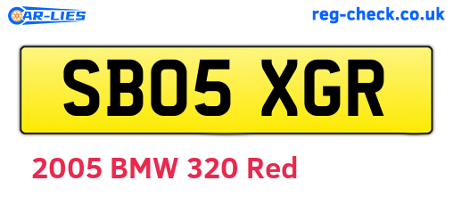 SB05XGR are the vehicle registration plates.