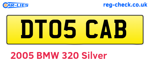 DT05CAB are the vehicle registration plates.