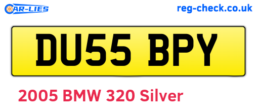 DU55BPY are the vehicle registration plates.