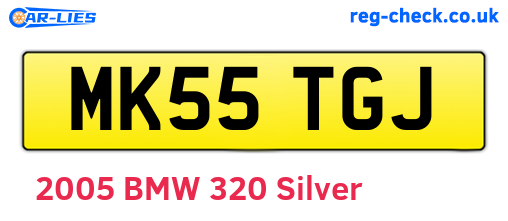 MK55TGJ are the vehicle registration plates.