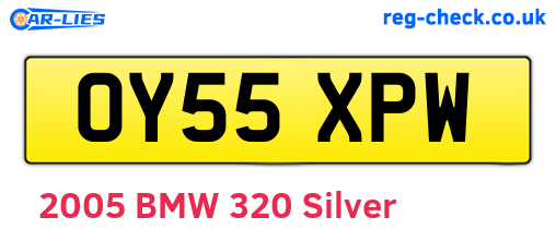 OY55XPW are the vehicle registration plates.