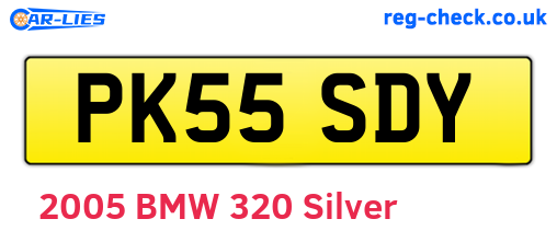 PK55SDY are the vehicle registration plates.