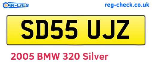 SD55UJZ are the vehicle registration plates.