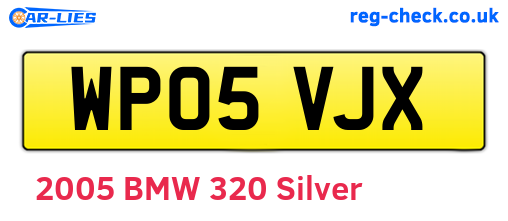 WP05VJX are the vehicle registration plates.