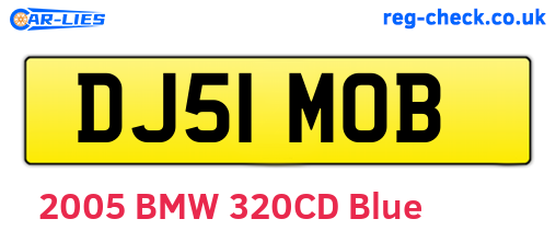 DJ51MOB are the vehicle registration plates.