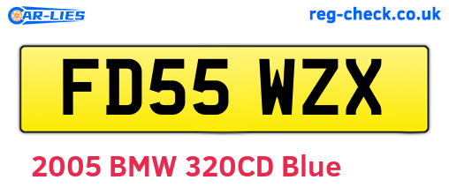 FD55WZX are the vehicle registration plates.